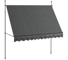 Toldo Manual Retráctil Poliéster Outsunny, terraza y jardín