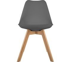 Silla de cocina BAYA plástico y patas de madera