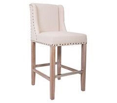 Taburete de madera y tapizado