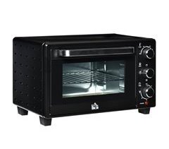 Horno Eléctrico Metal, Vidrio Templado HOMCOM, hogar - cocina