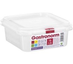Pack de 6 tuppers de plástico rectangulares con tapa, 1,2 litros
