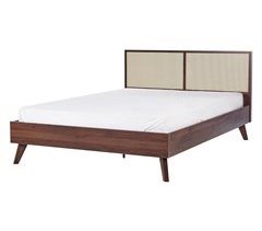 Beliani Cama Tablero de partículas, Ratán MONPAZIER