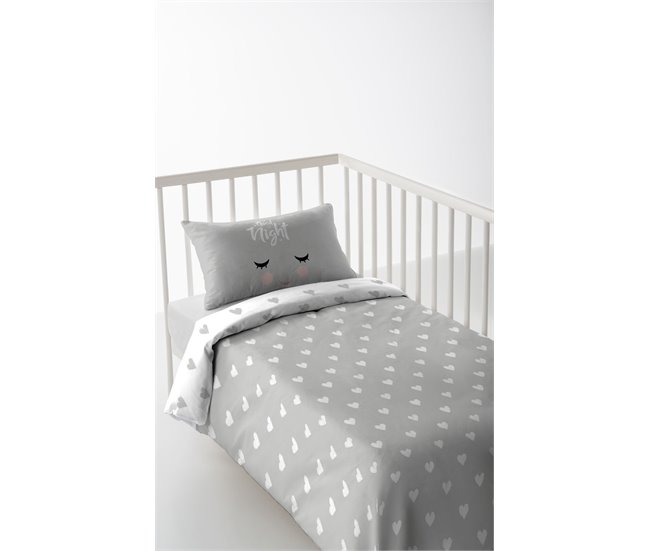 FUNDA NÓRDICA REVERSIBLE CUNA/MAXICUNA CORAZONES A 