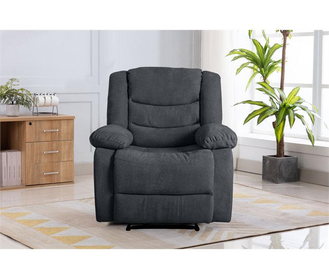 Sillón relax de tela CHEF2 Gris Oscuro