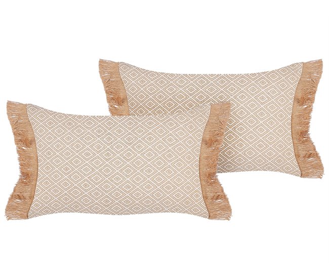 Beliani Cojín decorativo BOATH Beige