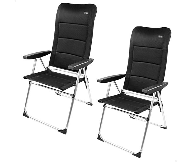 Aktive Pack 2 sillas plegables y multiposición c/acolchado Negro