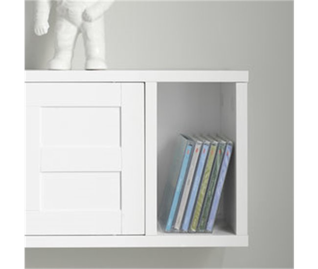 Perchero de pared con 2 puertas y 1 compartimento FHK18-W SoBuy Blanco
