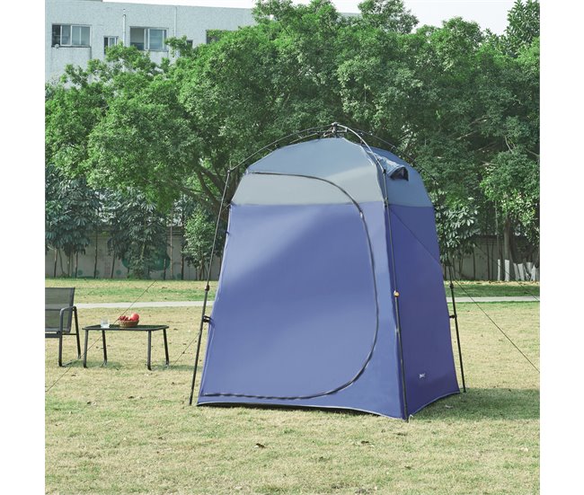 Tienda de ducha Ayas camping desplegable [pro.tec] 150x150 Azul
