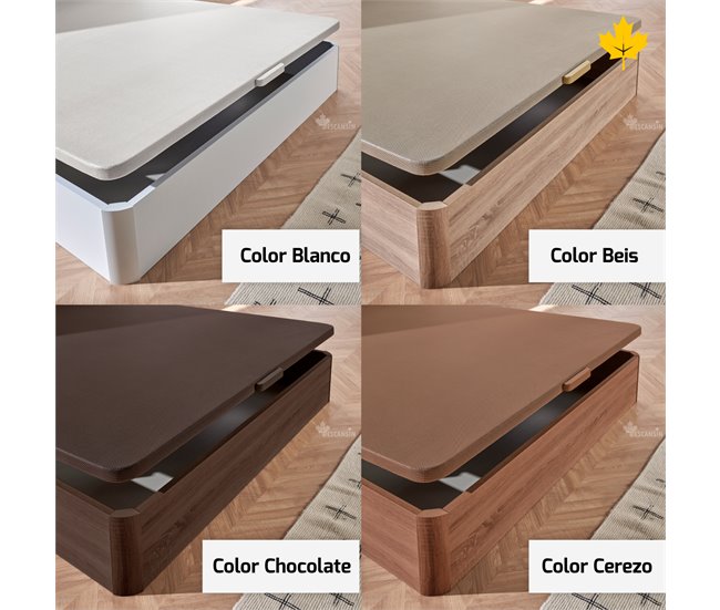 Canape Abatible Descansin | Patas en Madera de Haya Maciza 135x190 Beige