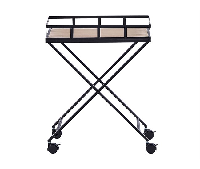 Beliani Carrito de cocina LEOTI Negro