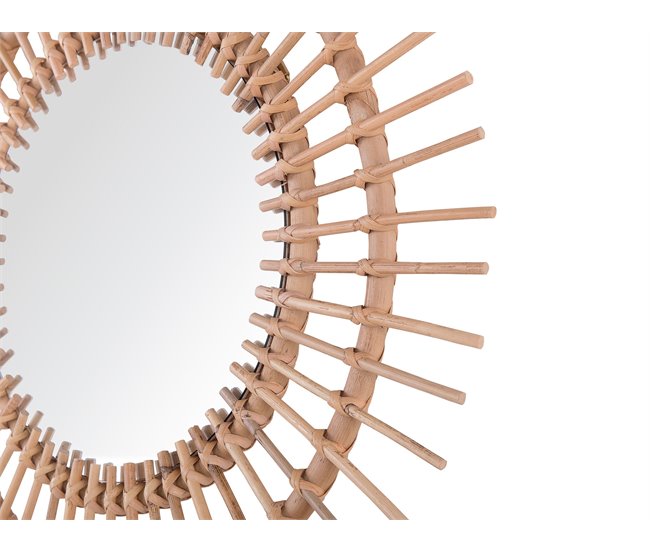 Beliani Espejo decorativo STENEN 76x3 Natural