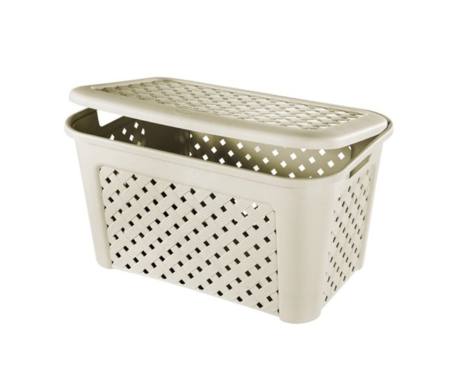 Cesto para ropa Crema