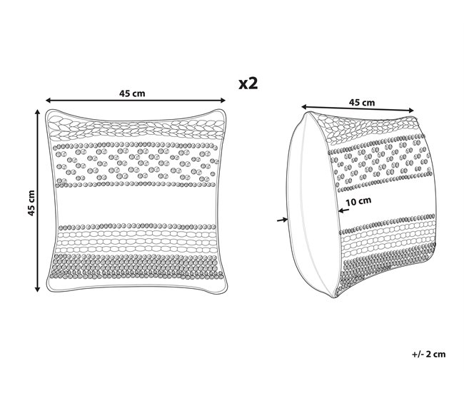 Beliani Cojín decorativo DEWBERRY Azul