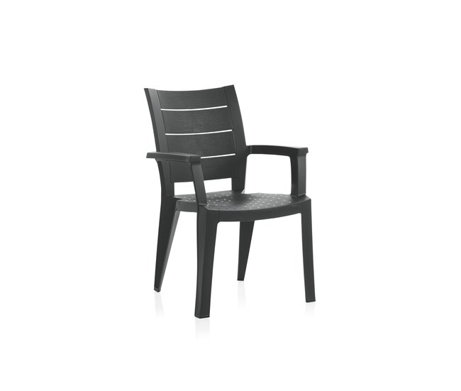 Silla de jardín LEGNO Antracita