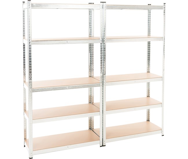 Set De 2 Estanterías Galvanizadas G 90 Plateado