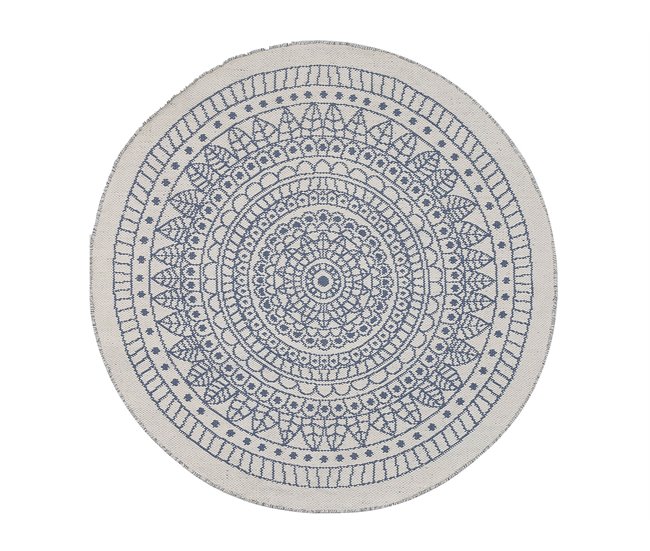 Beliani Alfombra de pelo corto YALAK 140x140 Azul