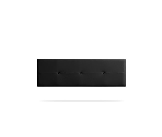 CABECERO TAPIZADO NAPOLI POLIPIEL  - Moonia 115 Negro