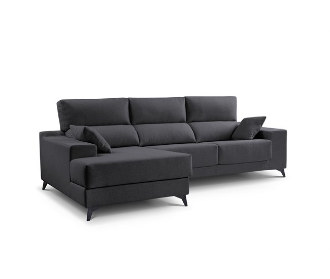 Chaise longue S con arcón NOELIA Antracita