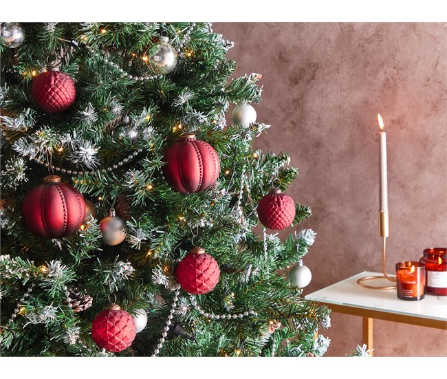 Beliani Guirnaldas de navidad ARGENTIN Rojo