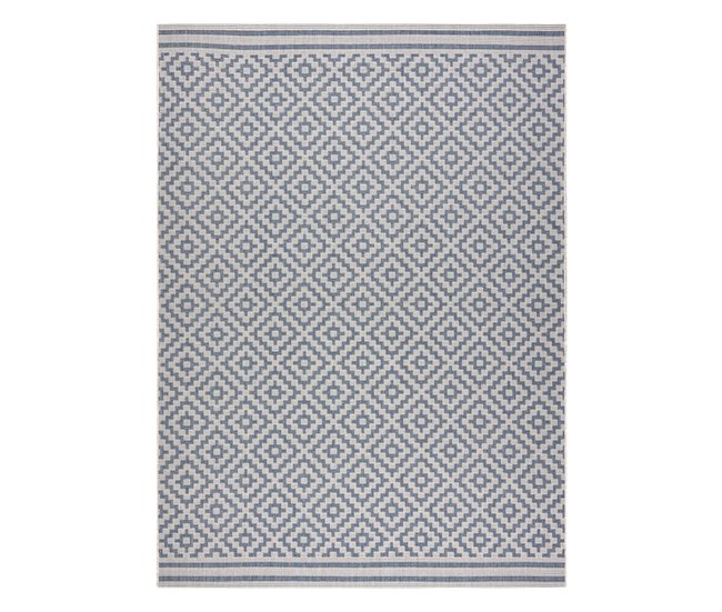 Alfombra de cuerda sisal FLAT 48357/951 Cuadrados 140x200 Gris