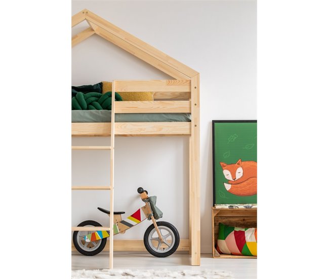 Litera de madera Mila para niños 80x200 Natural