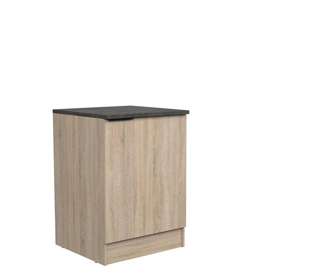 Módulo bajo FUMAY de 60cm con 1 puerta Roble
