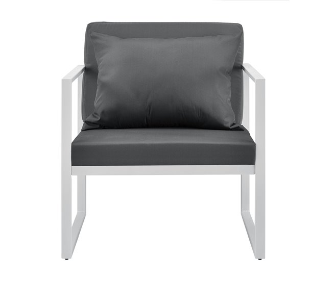 [casa.pro] 2 x sillón silla de jardín set de 2 muebles de jardín Blanco