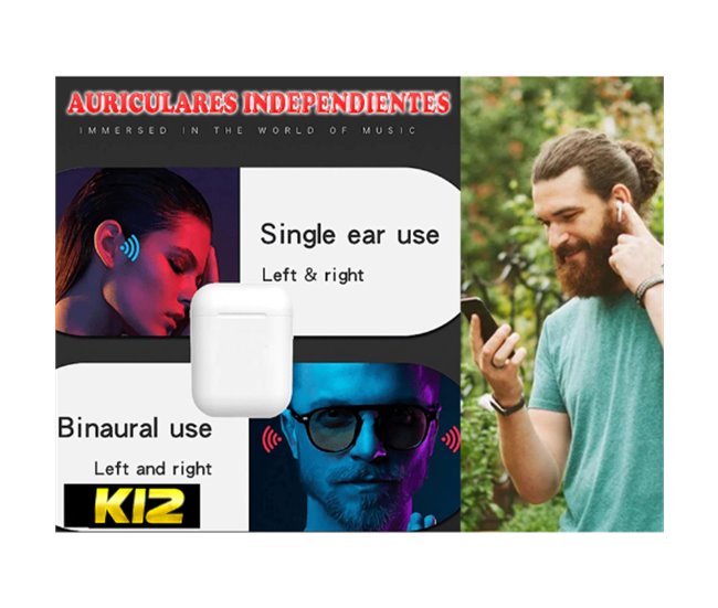 I12 Auriculares True Wireless Blanco
