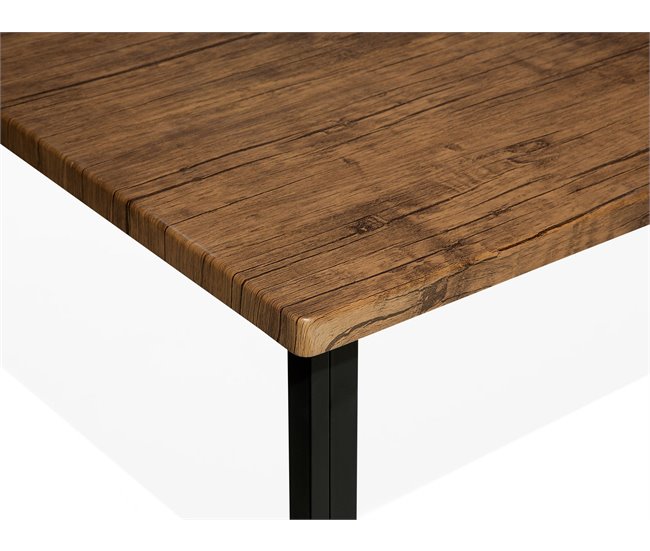 Beliani Mesa de comedor LAREDO 90x150 Negro