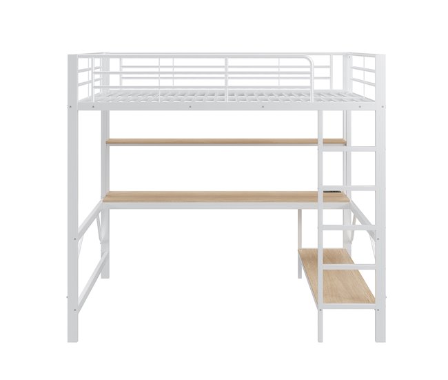 Cama alta para niños 145x204 Blanco
