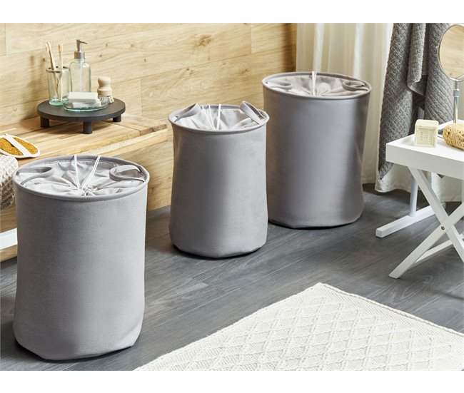 Beliani Cestas para la ropa ARCHA Gris