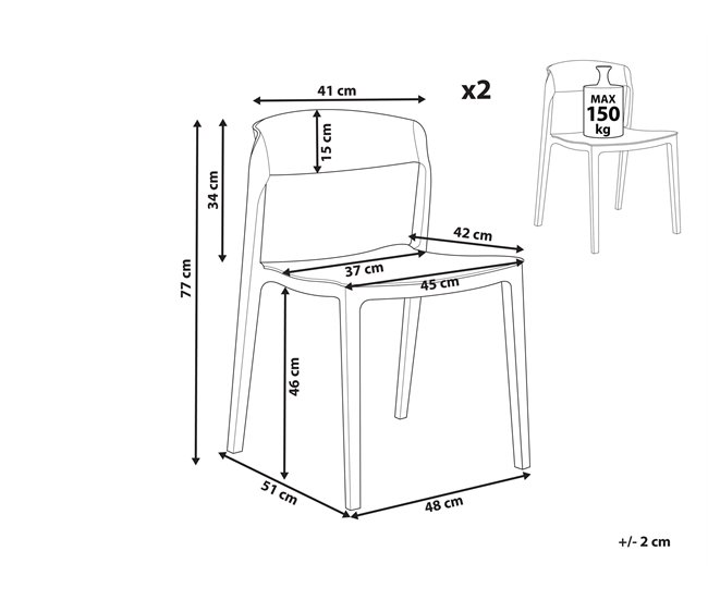 Beliani Silla de comedor SOMERS Verde