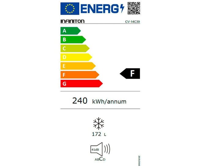 Congelador vertical Infiniton CV-14C39 172L Blanco