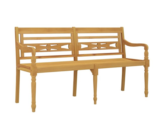 Banco de madera batavia con cojín 150x51 Antracita