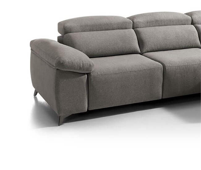 Chaise longue eléctrica BALIO derecha 3 plazas visón Vison