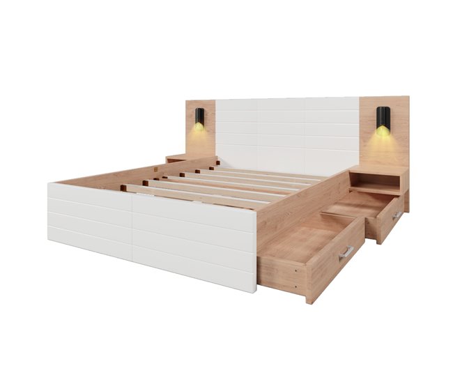 Camas de matrimonio 207x215 Blanco