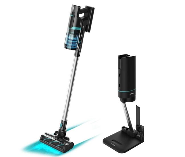 Aspirador vertical BLDC Conga Rockstar 10000 Nebula Station Cecotec Negro