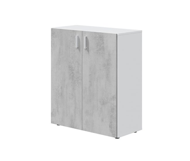 Armario Multiusos 80x92cm Blanco/ Gris