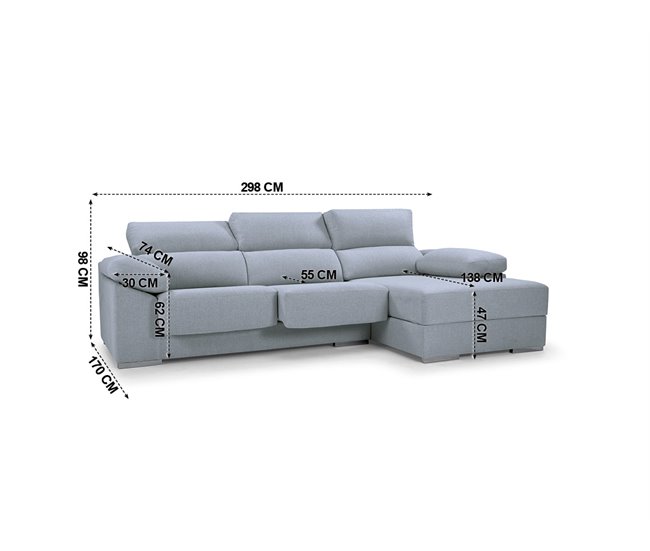 Chaise longue NOEMI Azul Claro