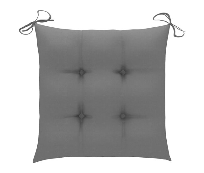 6 Sillas de jardin plegables de madera con cojines Antracita