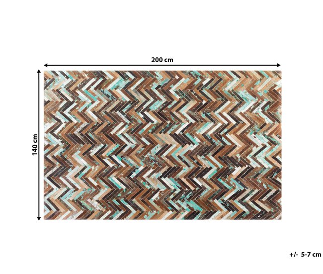Beliani Alfombra de pelo corto AMASYA 140x200 Marron