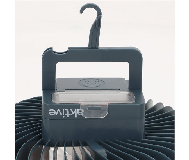Aktive lámpara LED portátil recargable con ventilador y cargador USB Blanco
