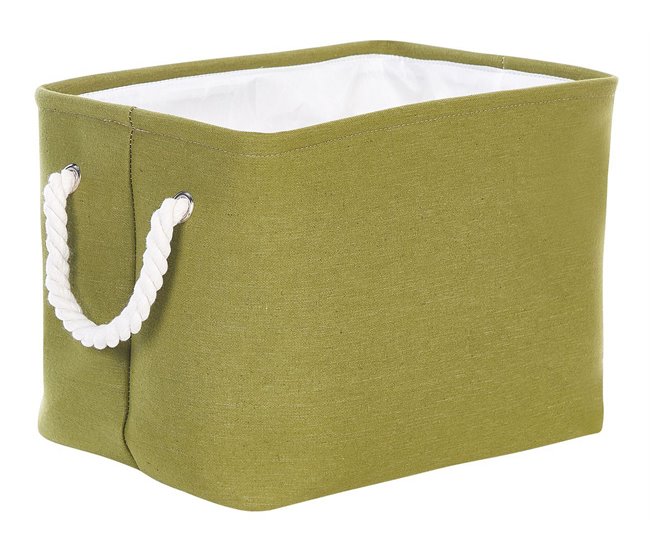 Beliani Estante de baño pequeño DARQAB Verde