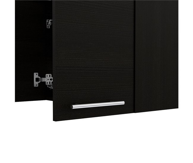 Mueble de pared para cocina Paris en melamina con 4 gabinetes Marron