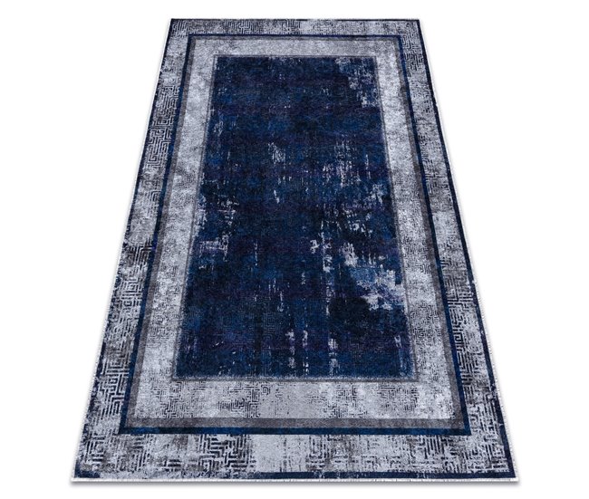 Alfombra lavable MIRO 51676.813 Griego vintage marco 160x220 Azul