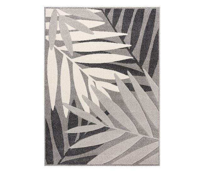 Alfombra FEEL 1827/16811 Hojas 140x190 Gris