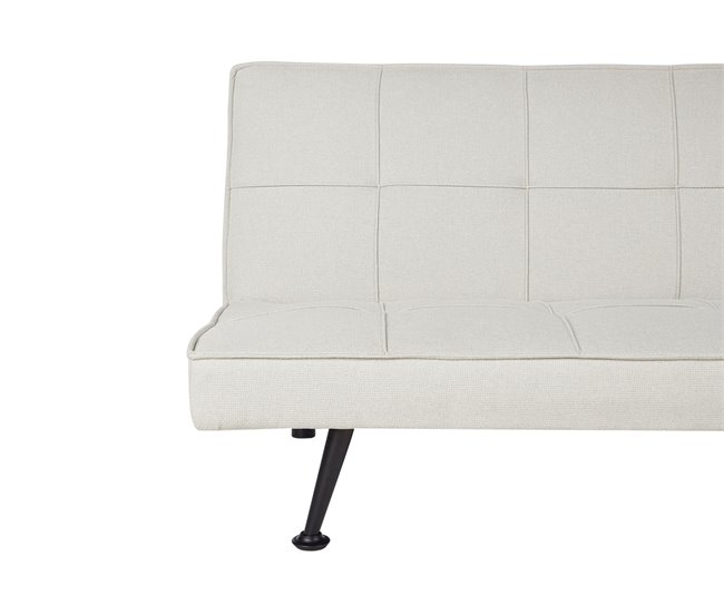 Beliani Sofá cama Poliéster HASLE Beige