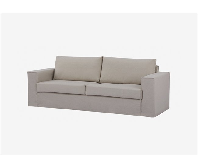 Sofá 3 plazas fijo JUNO desenfundable Beige