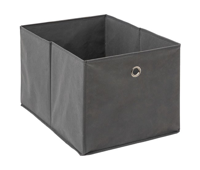 Armario Auxiliar Tela con 3 Cajas Gris