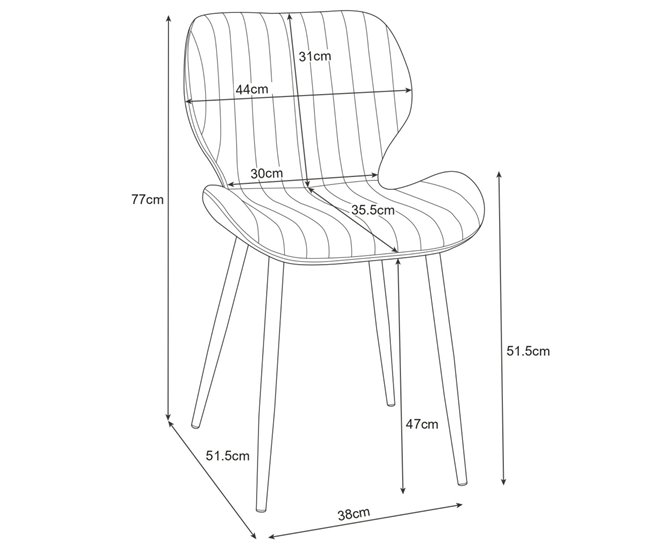 2x Silla tapizada capitoné de terciopelo SJ.17 Gris